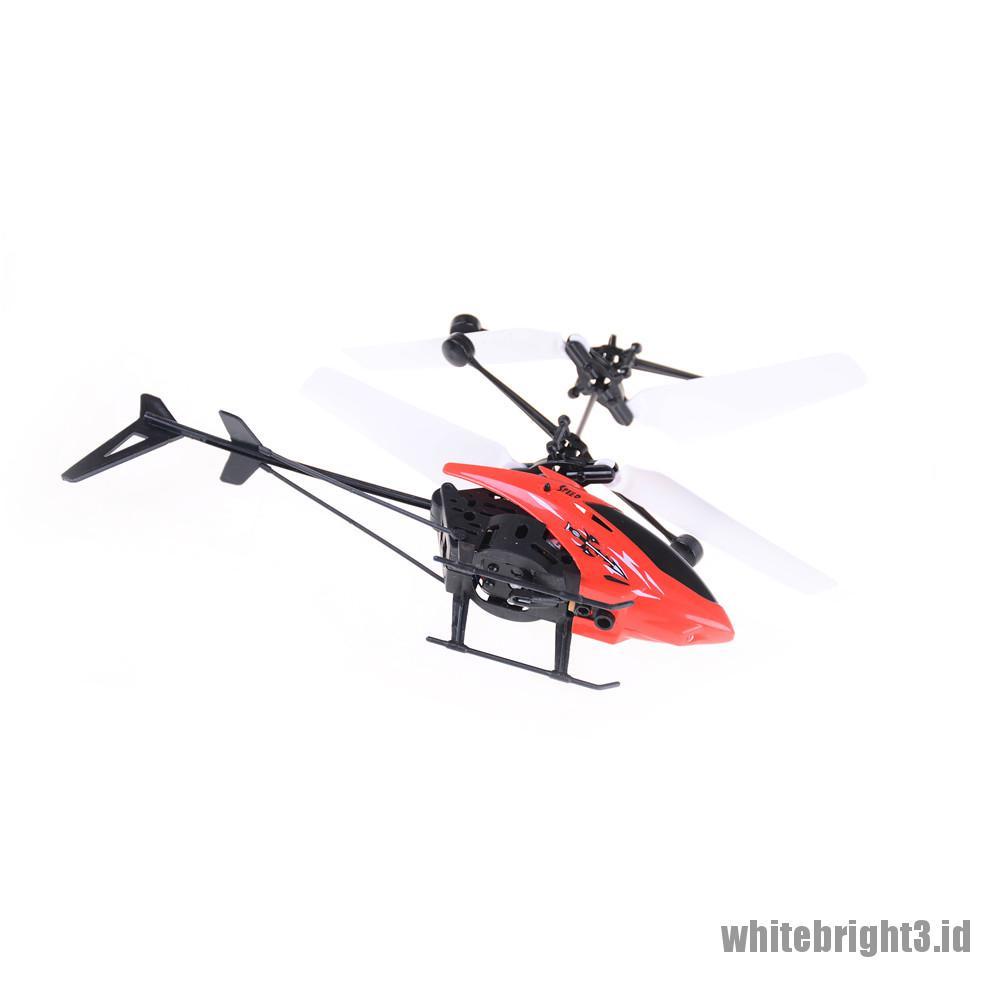 (white3) Rc Helikopter Induksi Infrared Dengan Lampu LED + Charger USB Untuk Anak