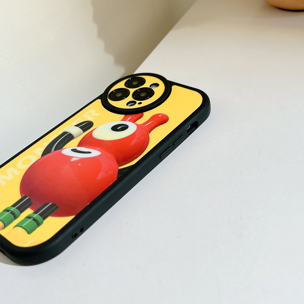 Soft Case Silikon Motif Kartun monster Merah Untuk Iphone 13 XS XR 11 12 PRO MAX