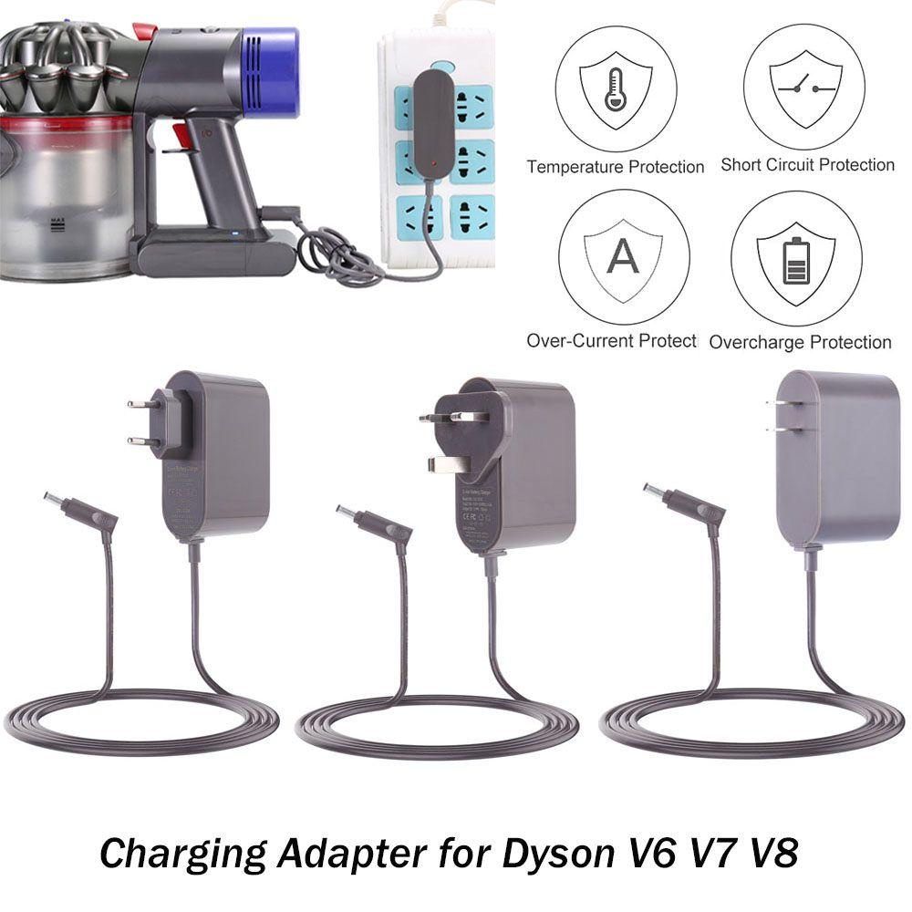 Solighter Vacuum Cleaner Adapter EU Untuk Dyson V6 V7 V8 Plug Cord Charger Power Supply Kabel Charger