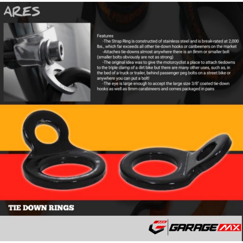 RING TIE DOWN ARES ORIGINAL.TIE DOWN RING.CANTELAN TIE DOWN.PENGAIT TIE DOWN.CANTOLAN TIE DOWN