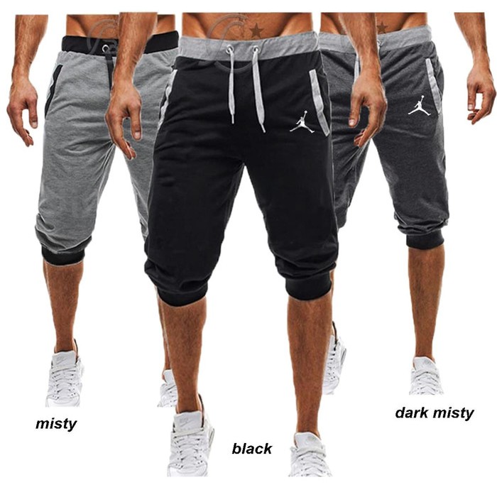 celana training jogger air jordan pendek - Black