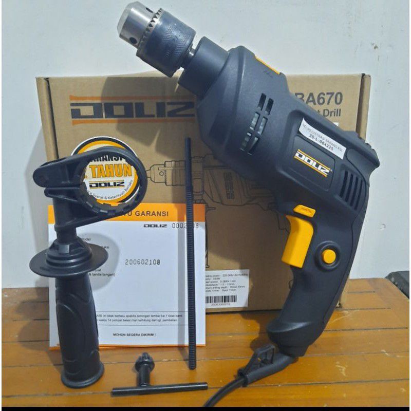 Mesin Impact Drill 13mm Doliz BA670/Mesin Bor 13mm Doliz BA670 Bolak Balik Bor Beton Tembok Doliz