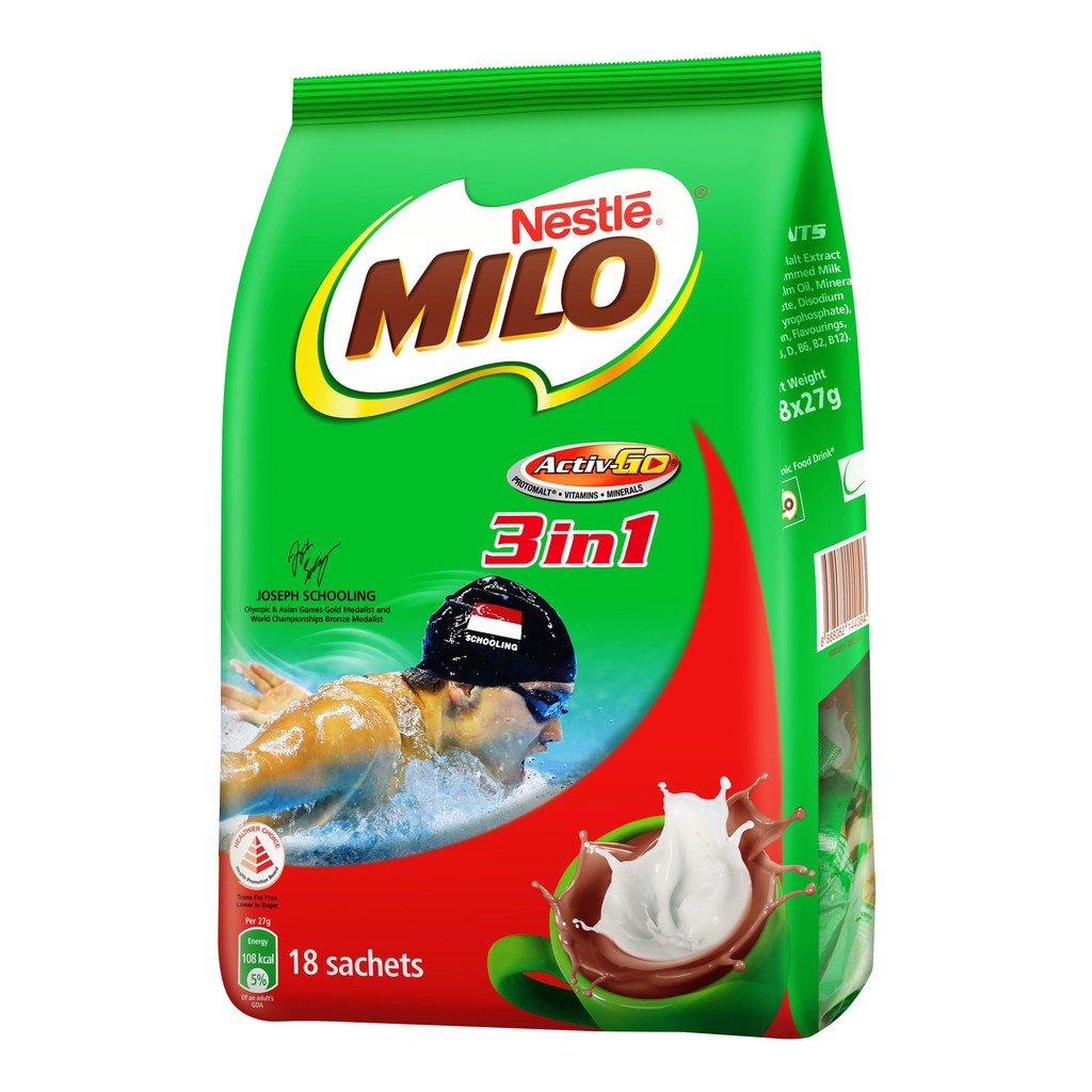 

Milo 3 in 1 Instant Chocolate Malt Drink - Regular
