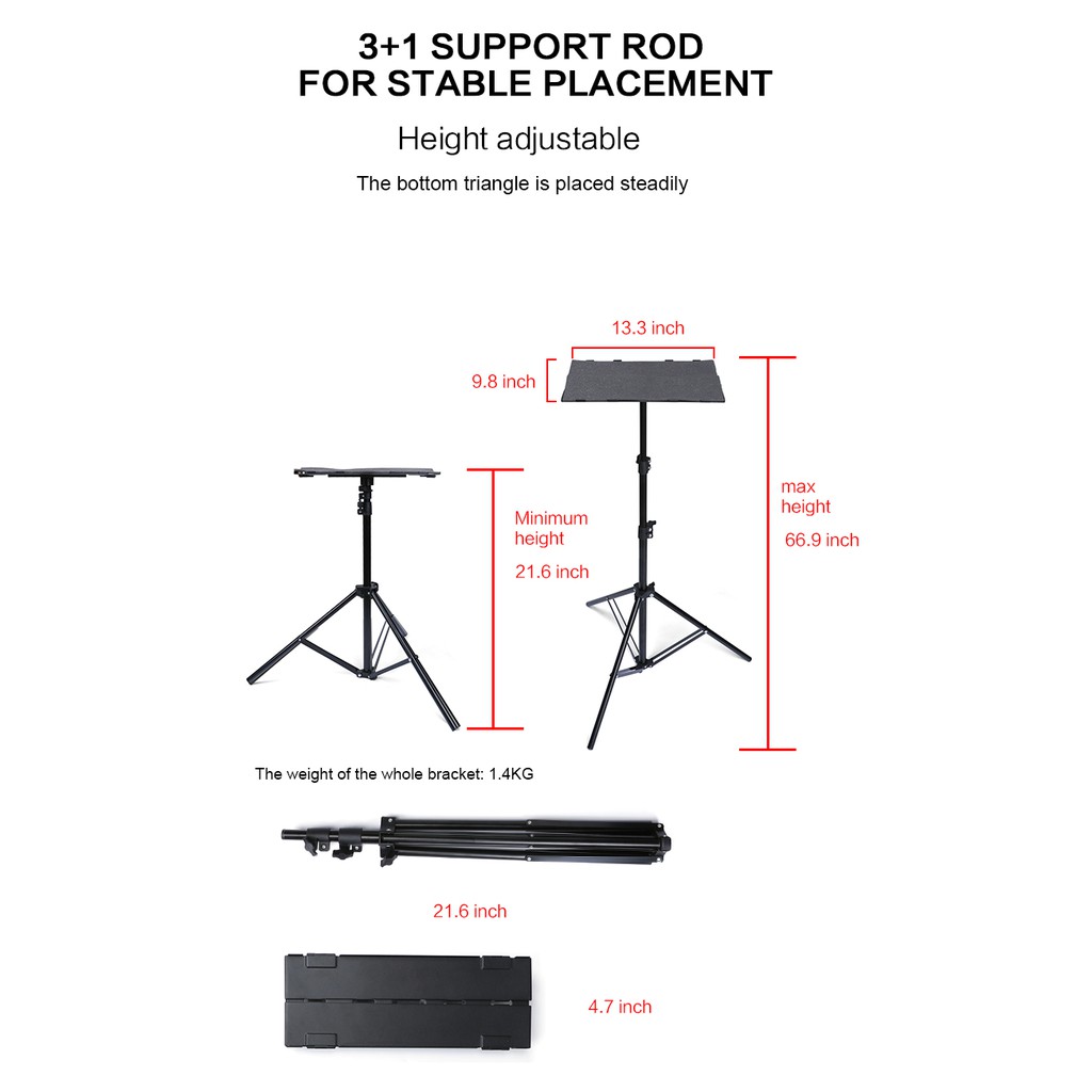 Tripod Lipat Multifungsi untuk Laptop dan Proyekor - Max 175cm