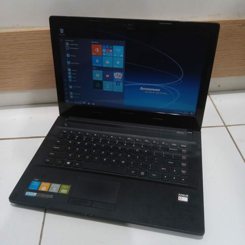 Laptop Lenovo G40 Amd E1-6010 Vga Amd Radeon R2 Ram 4GB HDD 500GB Windows 10 Layar 14 inc Full aplikasi siap pakai