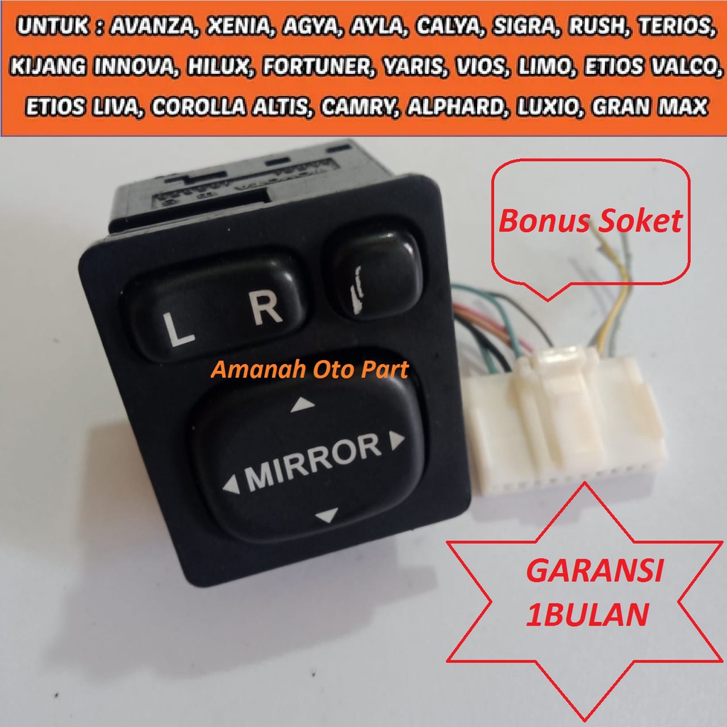 Switch Mirror Retract DAIHATSU XENIA AVANZA AGYA AYLA CALYA SIGRA Copotan ori  TERIOS RUSH INNOVA