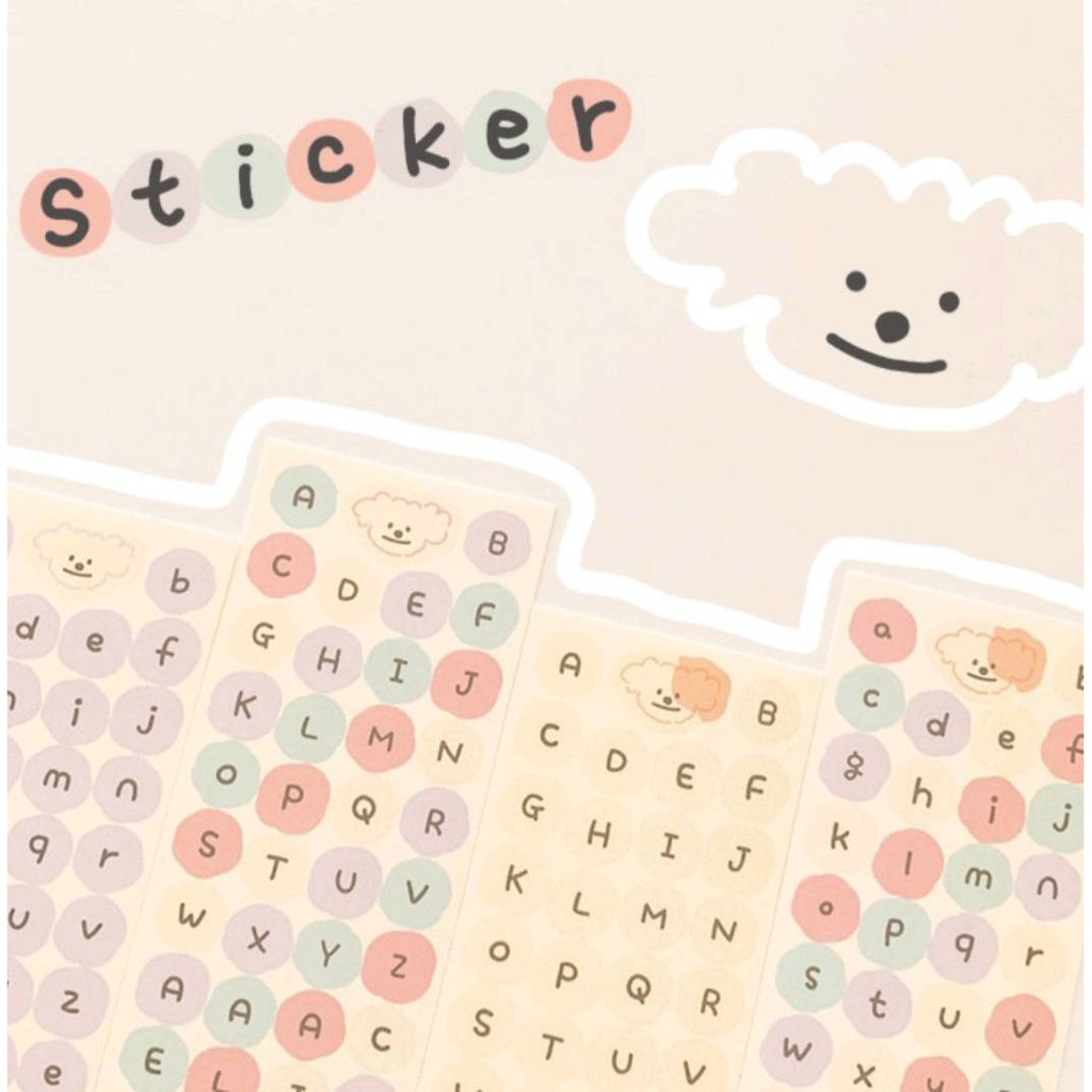 

1pc Alphabet Sticker (min. belanja 10rb)