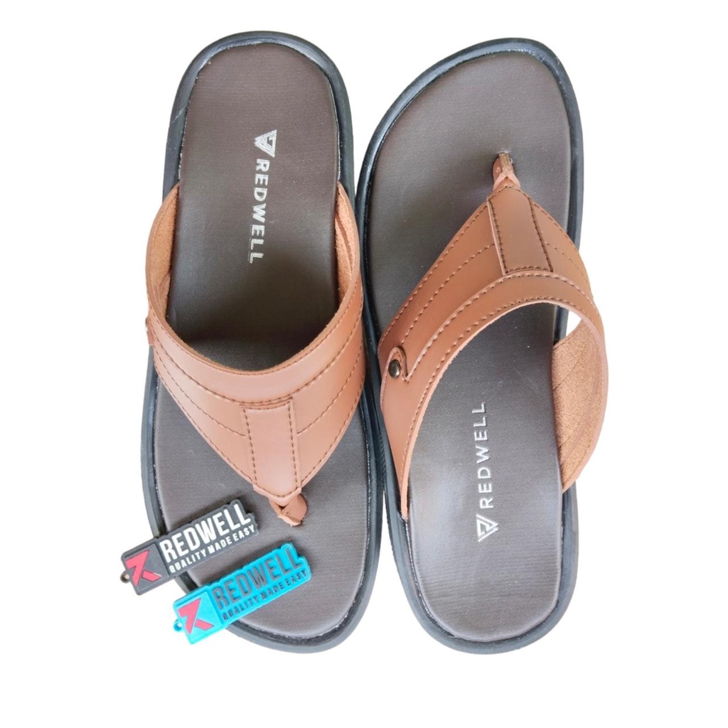 SANDAL PRIA CASUAL SENDAL KULIT ASLI DISTRO ORIGINAL SANDAL SLIDE JEPIT HITAM COKELAT