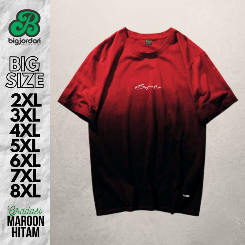 kaos gradasi jumbo kaos pria bigsize baju jumbo kaos pria oversize 2XL3XL4XL5XL 6XL 7XL 8XL