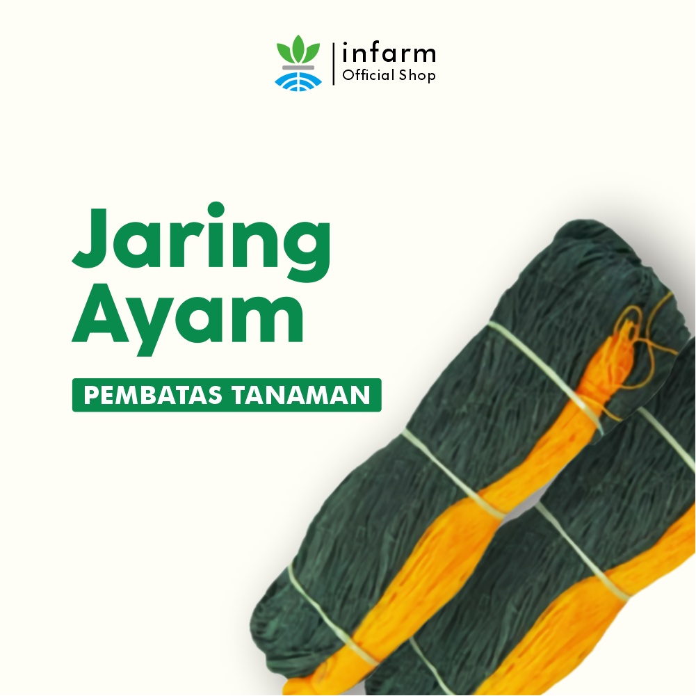 Infarm - Jaring Pagar Ayam Bebek Itik Entok Ukuran 2.5 X 10 Meter Pelindung Tanaman