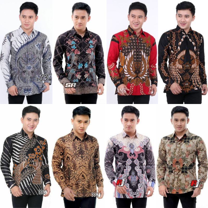 KEMEJA BATIK PRIA LENGAN PANJANG SIZE S M L XL XXL XXXL  BSWART BatiK Pria Modern