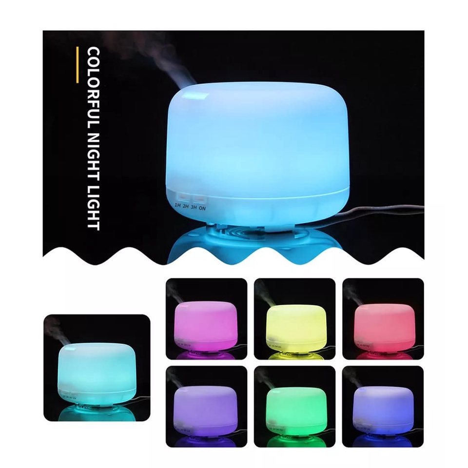 Humidifier AirDiffuser Aromatherapy Ultrasonic USB Warna LED RGB 300ml