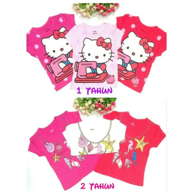 Baju atasan anak / kaos oblong / t shirt/ baju bayi Baju Bayi Perempuan murah pakaian bayi murah