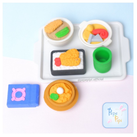 

Penghapus Ramen With Tray Bento Ocha Eraser Setip Hapusan Pensil Teh Mie Nasi Box Nampan