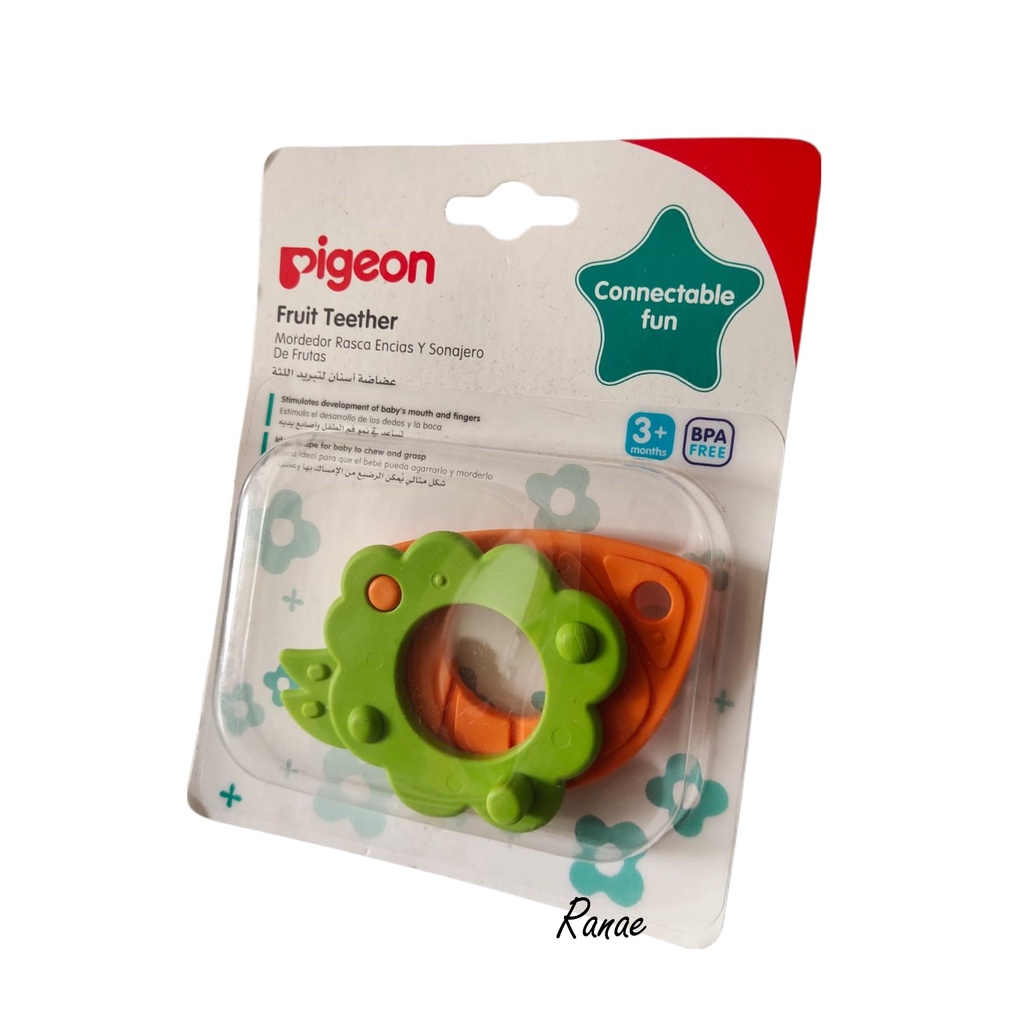 Gigitan Baby Pigeon Teether Fruit untuk usia 3+ Months