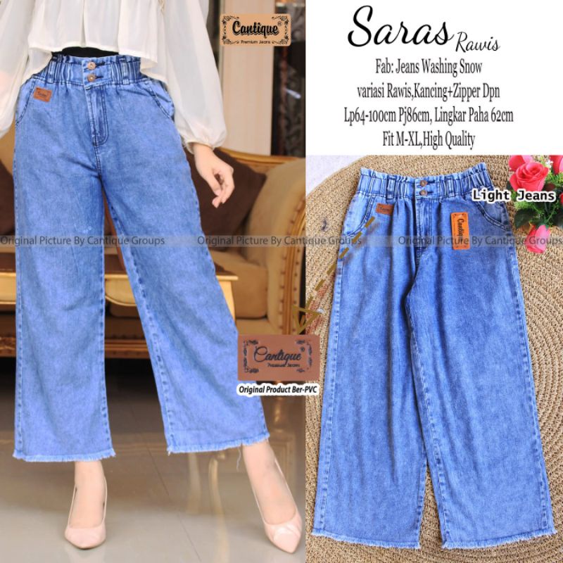 Celana jeans rawis wanita / Saras rawis by cantique / celana jeans premium