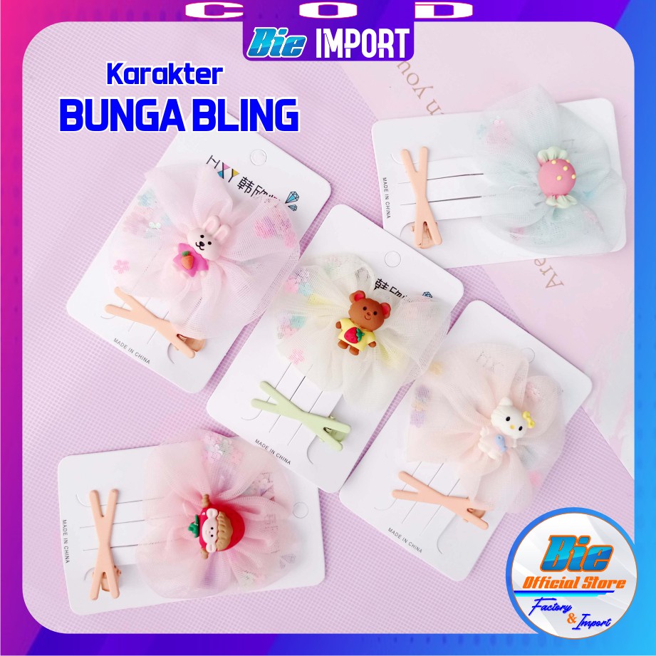 isi 3 Pcs Jepit Rambut Anak Karakter Korea Premium Impor Best Seller