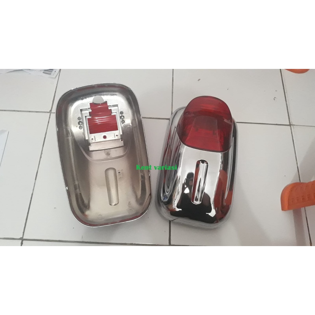 Cover Spion Truk Canter Chrome Kombinasi merah