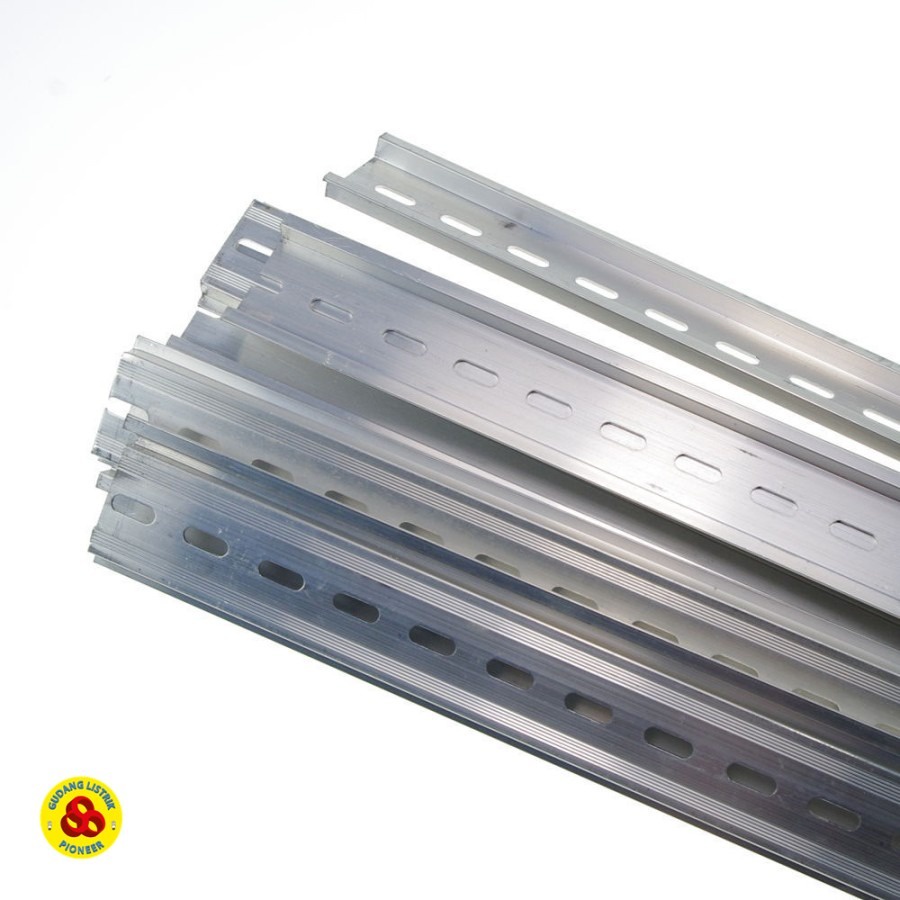 Din Rail MCB Alumunium 1 Fungsi 1M Rel Dudukan MCB Panel Alu 1 Meter