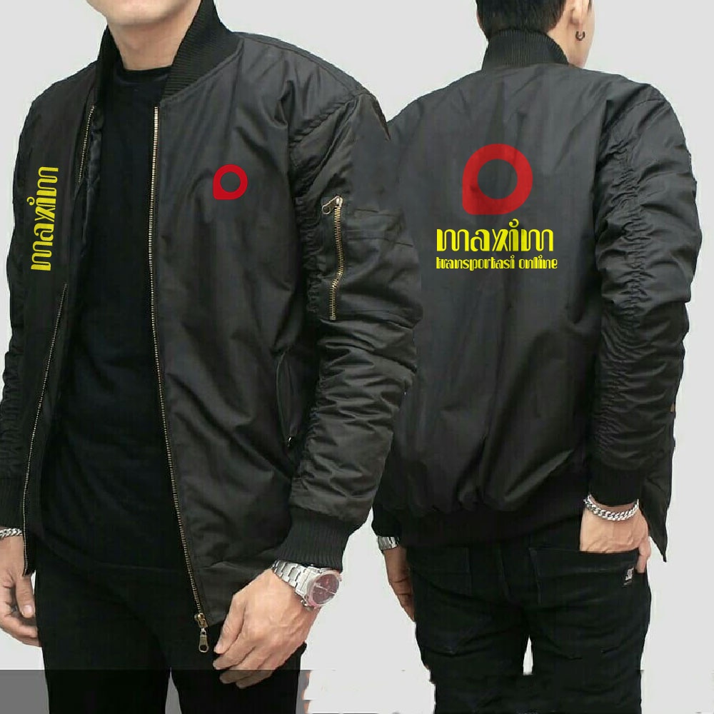 JAKET MAXIM / BOMBER OJEK SABLON BOLAK BALIK VARIASI MAXIM