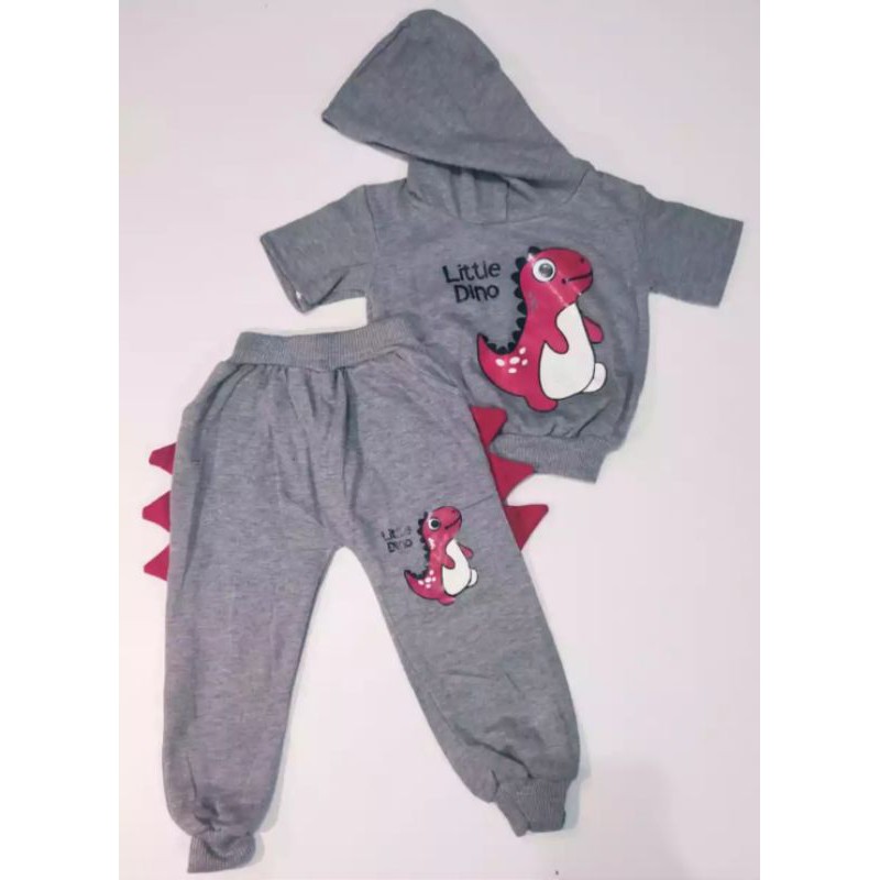 SETELAN ANAK DINO HODIE KUPLUK 1-5 THN