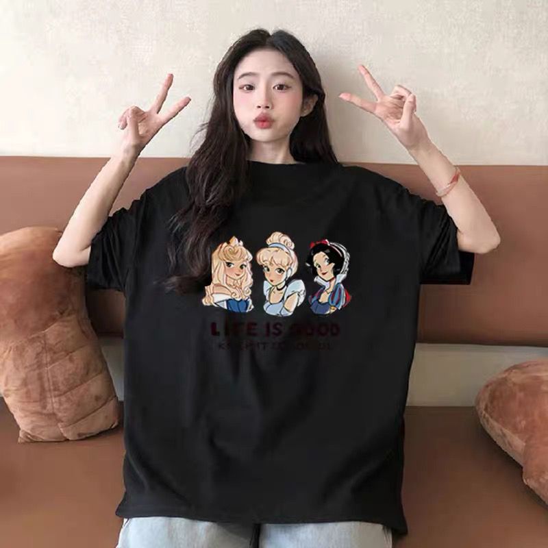 THISTLE - Oversize Tee Tshirt Wanita Model Longgar Motif 3 Cinderella