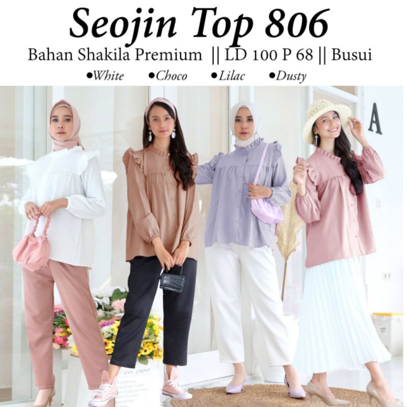 Seoji Top/Blouse Kekinian/Blouse/Blouse Lilac/Baju Wanita/Baju Kondangan/Blouse 2021/Kemeja