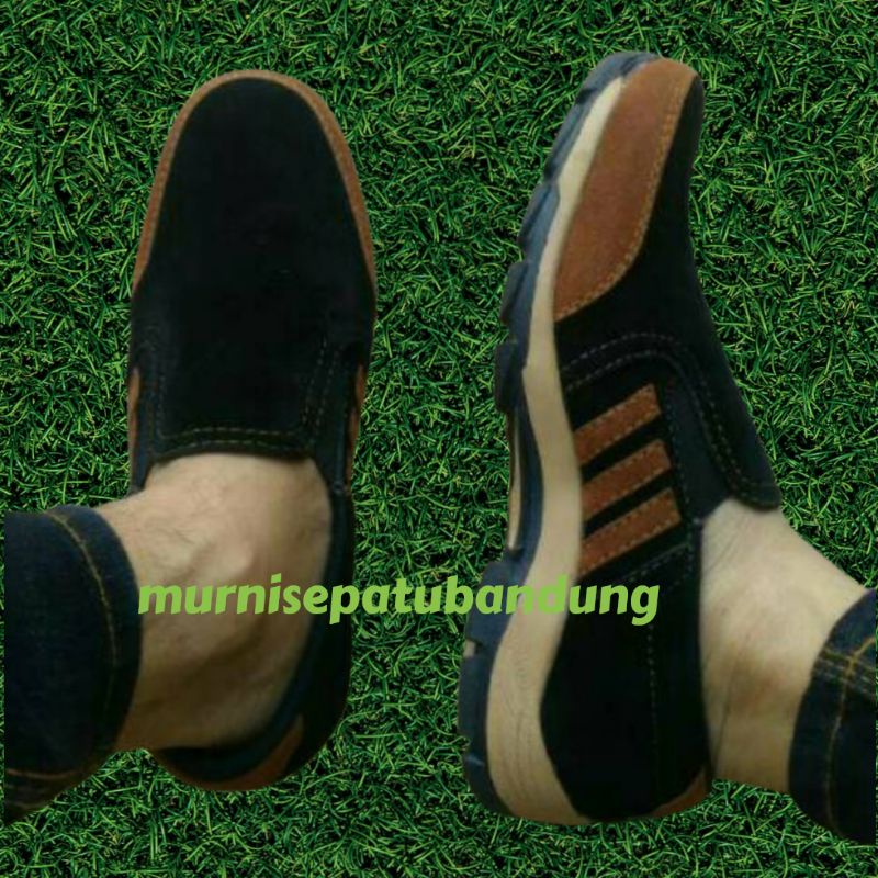 Sepatu casual pria slop tanpa tali