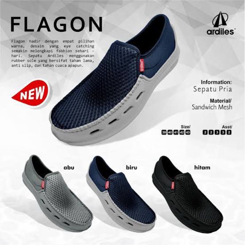 SEPATU KASUAL PRIA SLIP ON ARDILES FLAGON