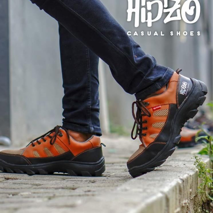 Telah Hadir.. Sepatu Safety Pria Premium M- 051 Hipzo Sepatu outdoor  Kerja Proyek Terbaru Sepatu ORIGINAL terlaris Ujung Besi Safety Sefty Shoes Pria Boots Krisbow Jogger King Cheetah