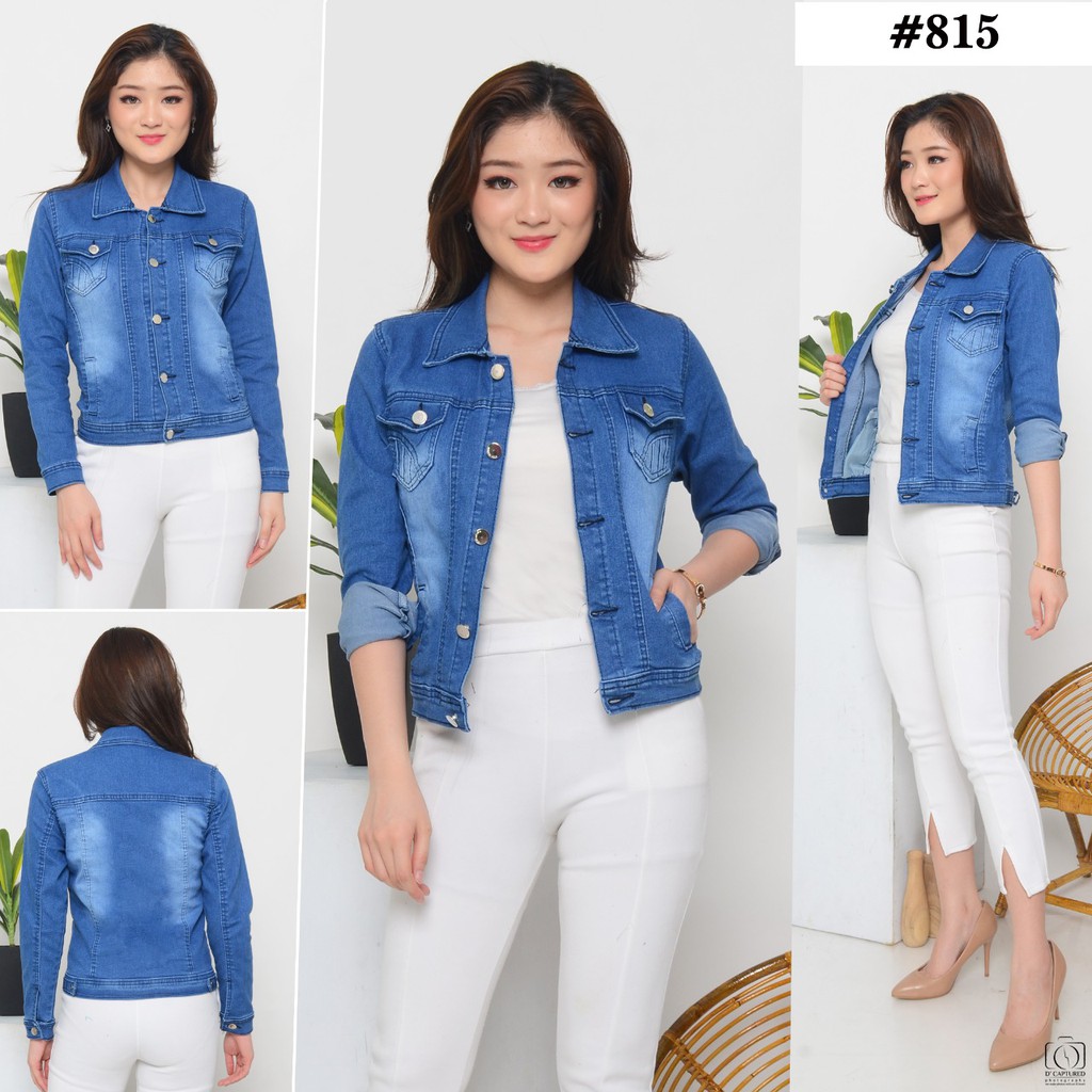 MC girl Jaket Jeans Polos Wanita / Jaket Denim / Jacket Jeans / Jaket Jeans Remaja /Jaket Jeans Anak