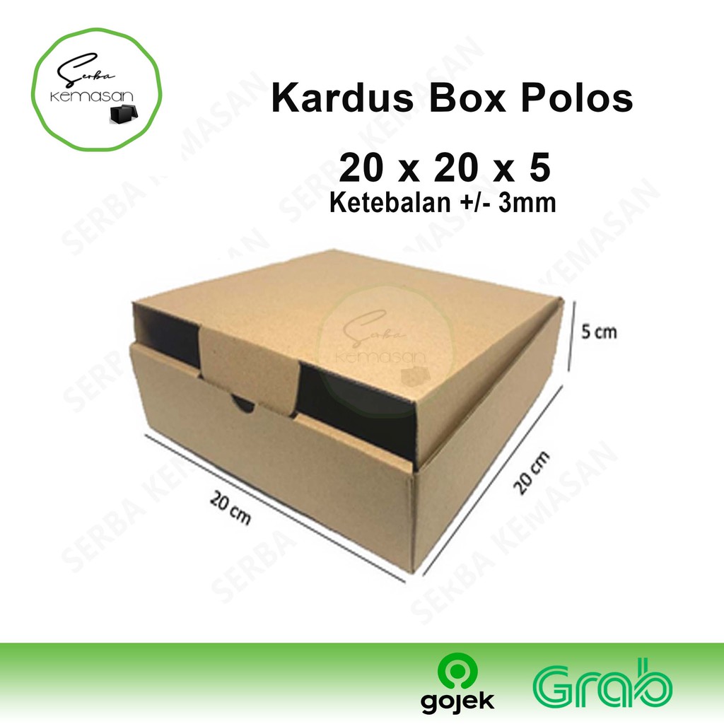 

Kardus 20x20x5 cm....Die Cut kotak Kue tart -aksesoris-dll