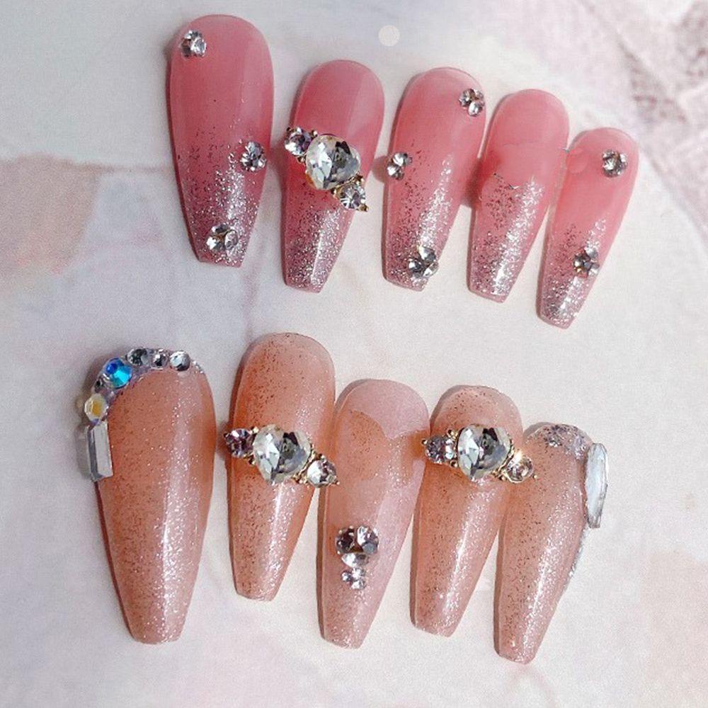 Mxbeauty Jantung Kuku Berlian Imitasi Wanita Mewah Hiasan Kuku Manicure Flatback Zirkon Kelinci Nail Art Permata