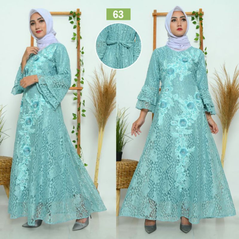 Megaxus88//gamis brukat gliter 63