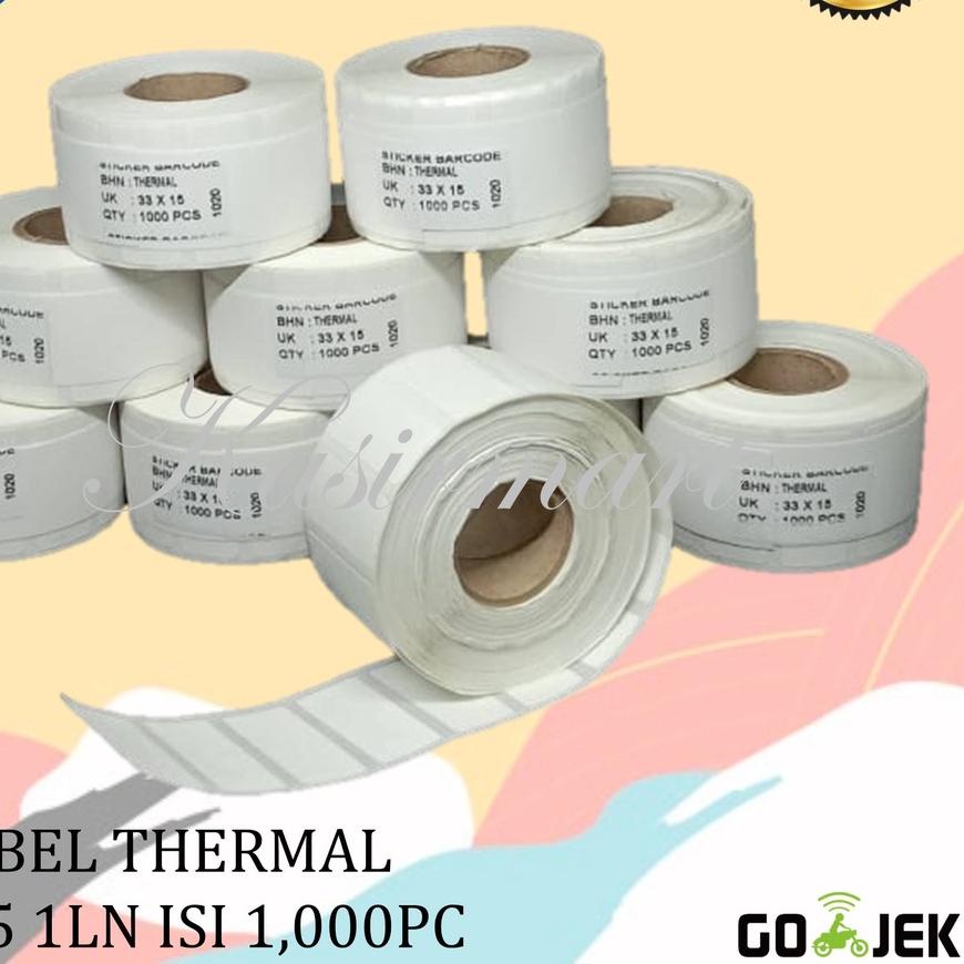 

Grosir LABEL/STIKER THERMAL/BARCODE/HARGA 33X15 UNTUK PRINTER POSTEK C168/BI428/XP420/CP2140/XP365/X