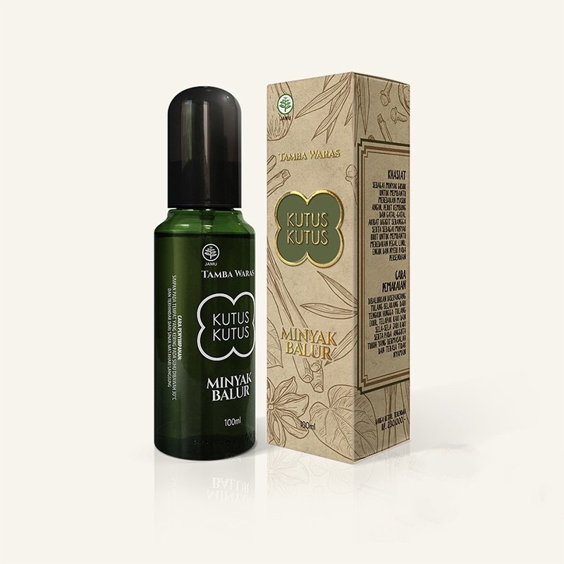 Minyak kutus kutus herbal organic 100ml - minyak balur organik