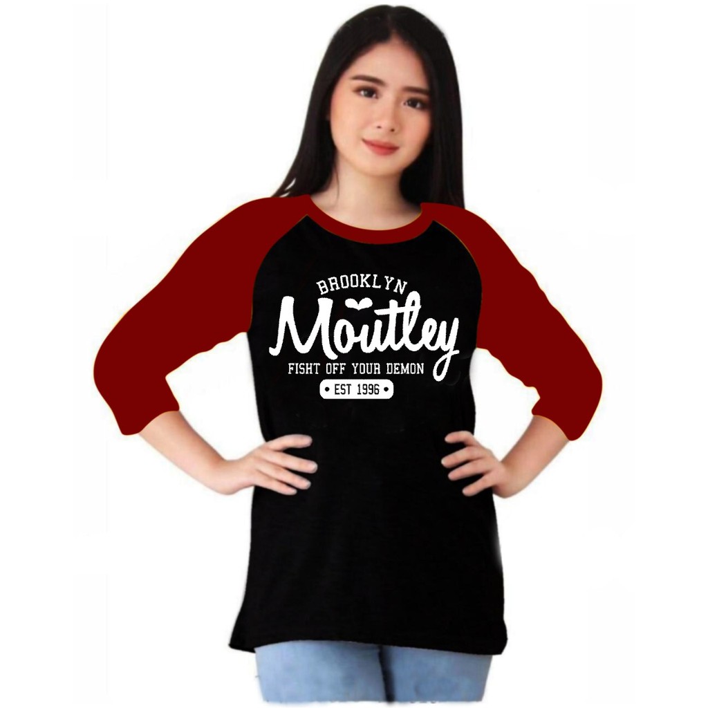 Kaos Atasan Wanita Lengan 3/4 / Kaos raglan Wanita/ Kaos Cewek/ Kaos Oblong/ Baju Kaos Tshirt-1