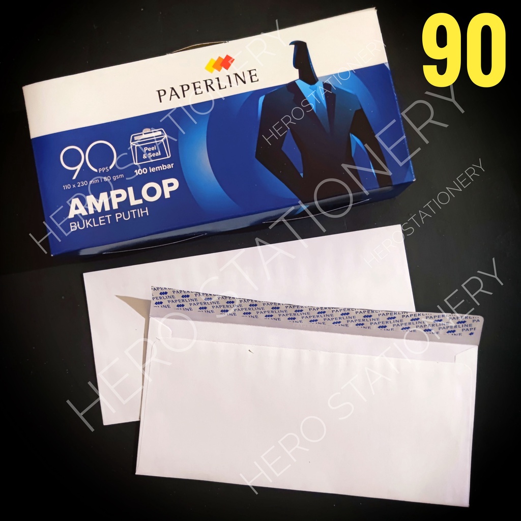 

Amplop putih polos paperline no. 90 . 100 lembar