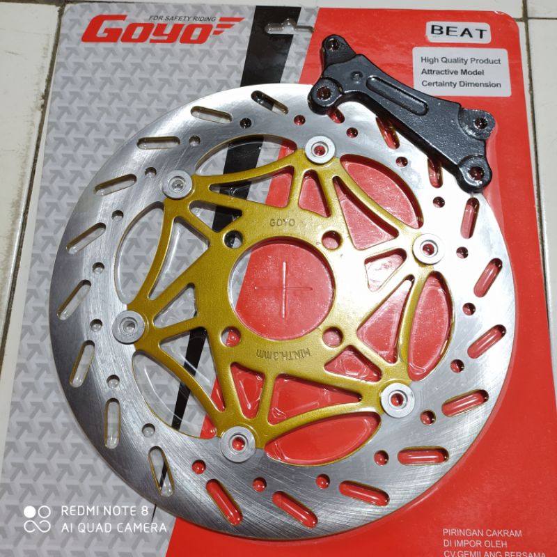 Piringan Cakram Disc Cakram Depan Honda Matic Vario Beat Scoopy Spacy Ukuran 260mm Plus Breket import