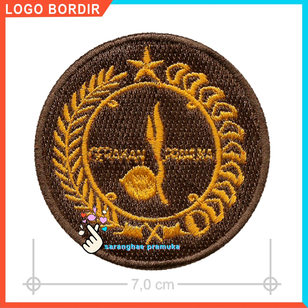 Logo Bordir Tunas Gerakan Pramuka Wosm Pandu Dunia
