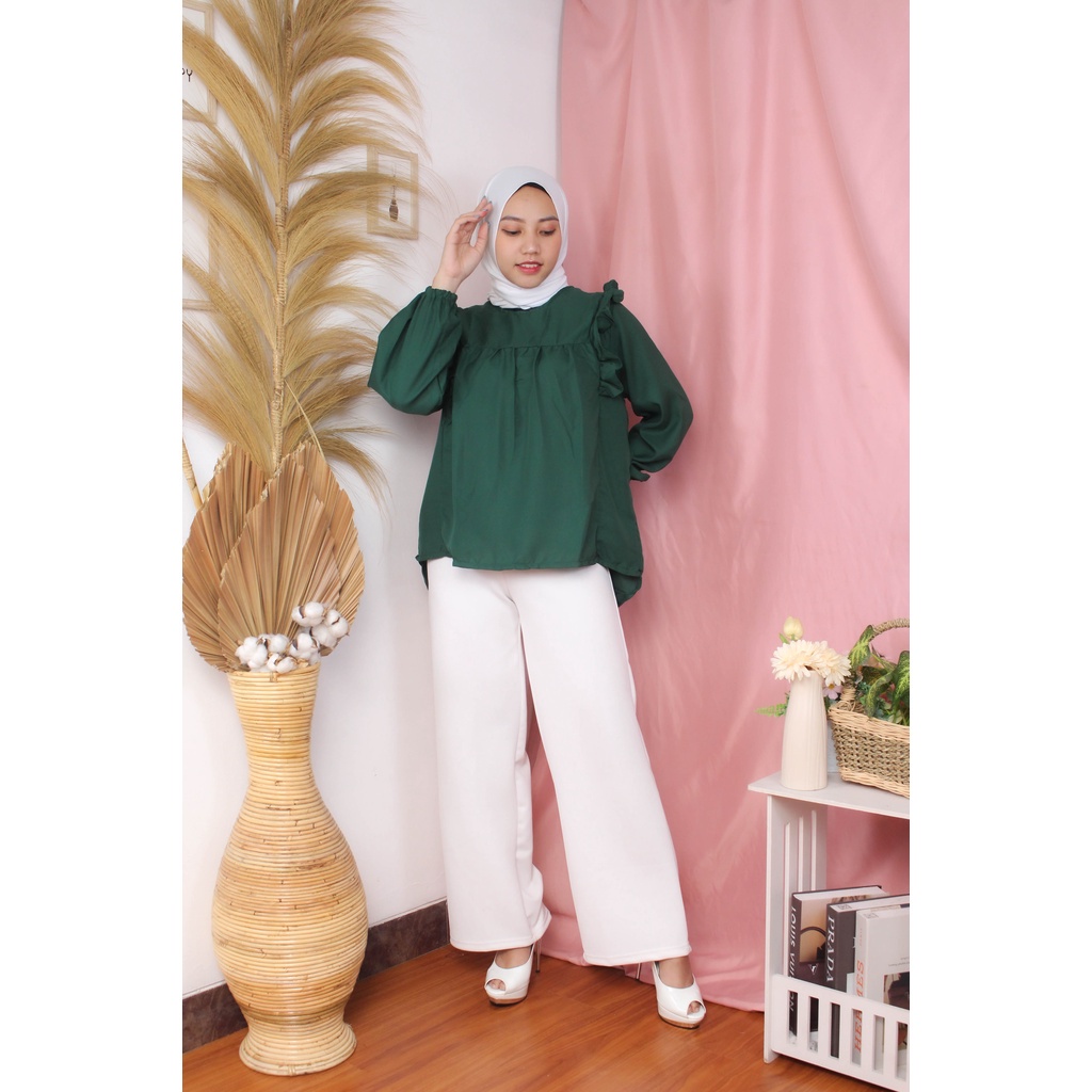 BEFAST - ZRX OOTD Wanita Blouse KETTY / Biany Blouse / Blouse Wanita / Atasan Lengan Panjang / Blouse Casual Wanita / Fashion Wanita Modis / Outfit Wanita kerja