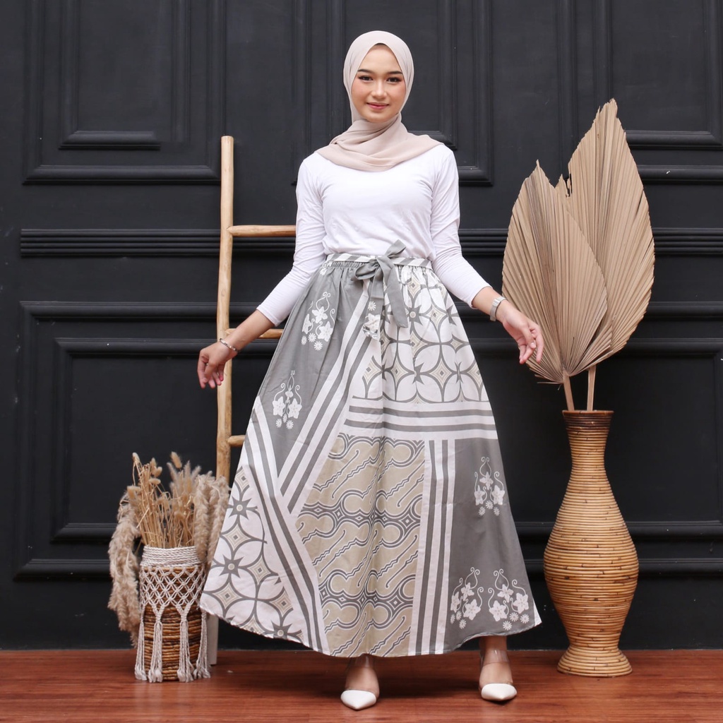 Rok klok batik warna pastel-2