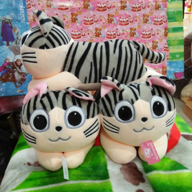 Boneka Kucing Keju Belang 38cm