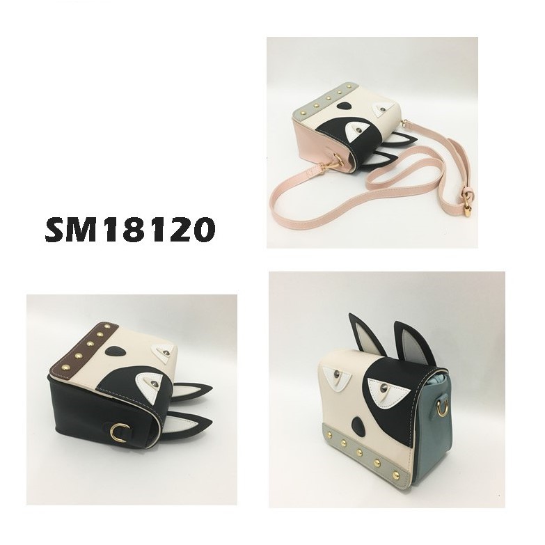 Tas Selempang Import /Handbag Model Korea Oblique Satchel Motif Kartun Anjing / SM18120