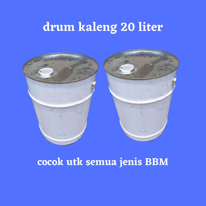 DRUM KALENG BESI BENSIN 20 LITER TONG JERIGEN MINYAK BBM SOLAR OLI 25 LITER