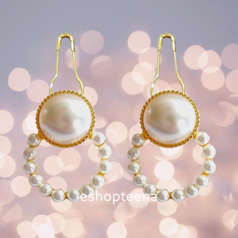 A170 anting hijab pearl lingkaran gold_anting jilbab