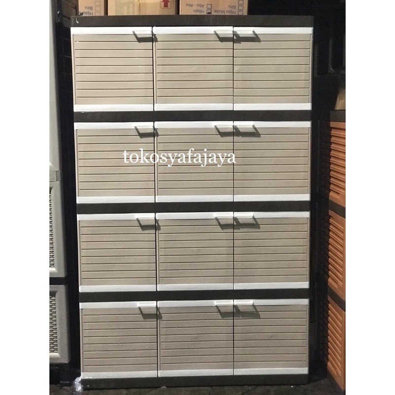 Lemari Plastik Club Mega 3 Susun / Lemari Plastik Pintu 12