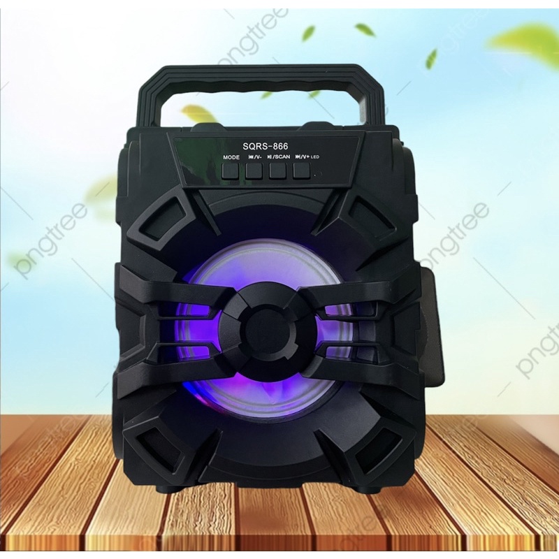 SP-866 speaker bluetooth karake bigbass free mic speaker portabel terbaik di kelasnya