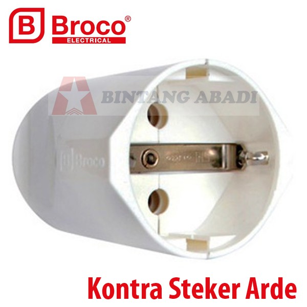 Broco Kontra Steker Arde Colokan Listrik Putih 1341055 Contra Plug SNI