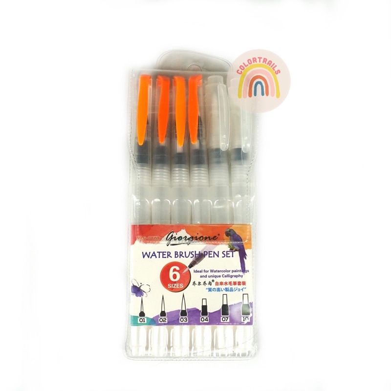 

Giorgione Water Brush Set 6 Long Handle Kuas Lukis